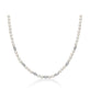 Collana Filo di Perle Miluna con Elementi in Argento Diamantati