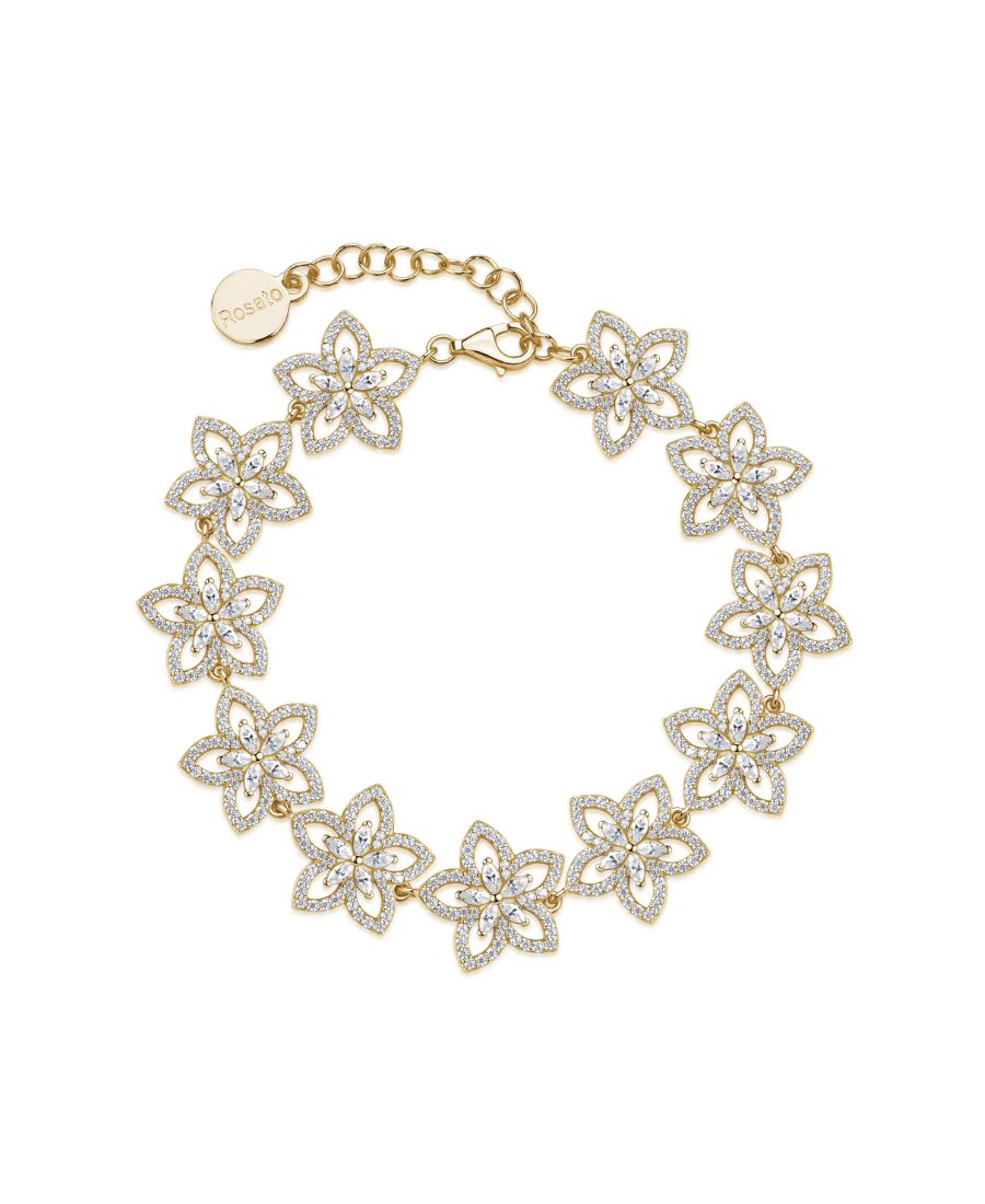 Rosato Bracciale Morbido Fiori Dorato