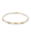 Bracciale Miluna Pepite di Perle con Elementi Diamantati