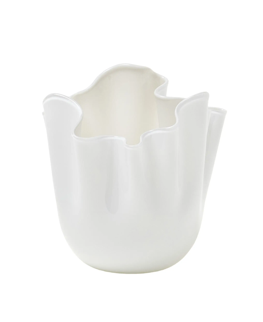 Venini Fazzoletto Medium Bianco Snow