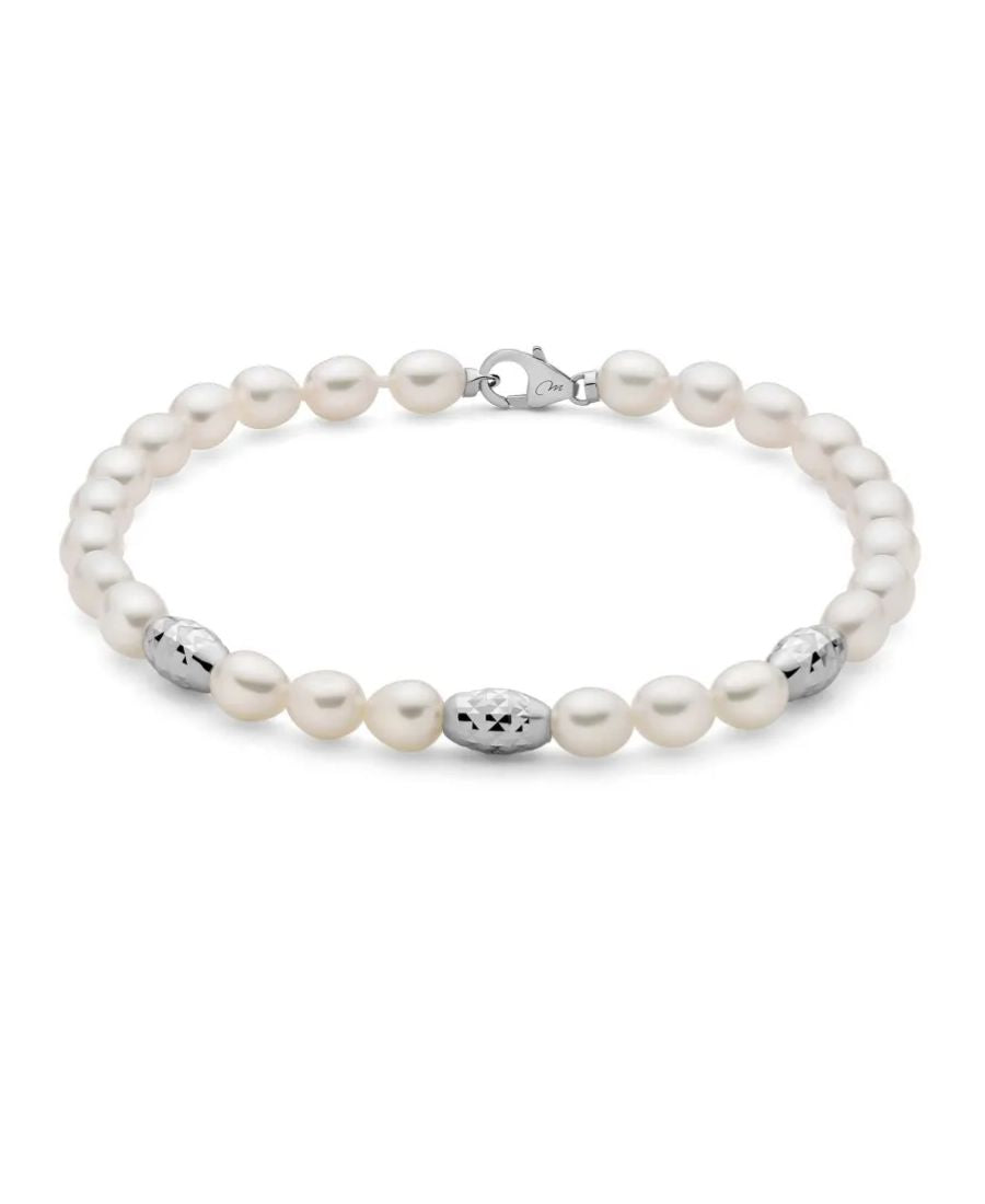 Bracciale Miluna Pepite di Perle con Elementi in Argento