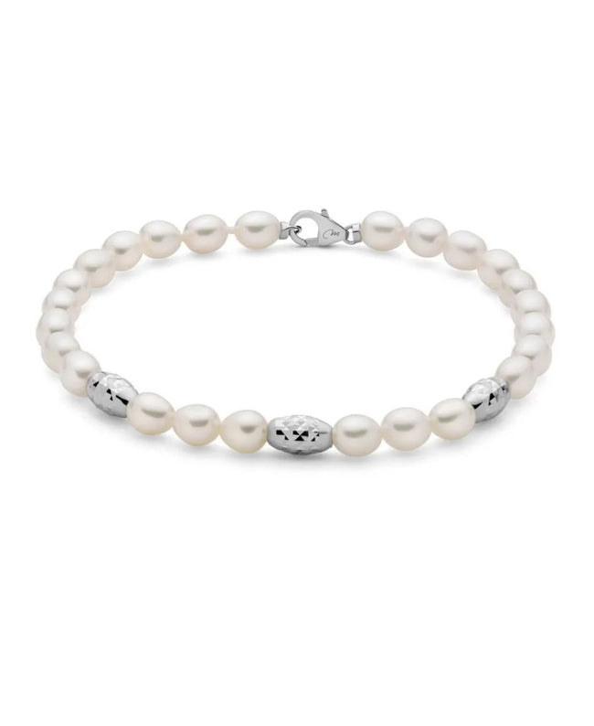 Bracciale Miluna Pepite di Perle con Elementi in Argento