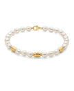 Bracciale Miluna Pepite di Perle con Elementi Dorati