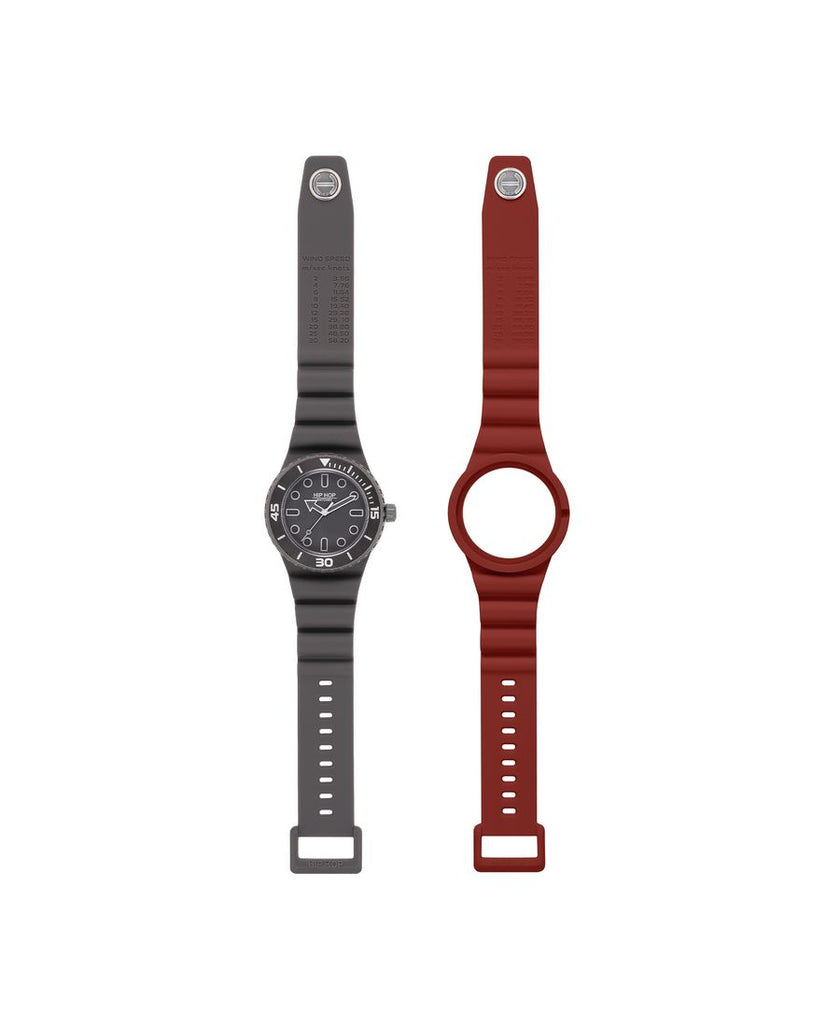 Hip Hop Orologio Master bordeaux/grigio