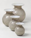 Venini Vaso Balloton Fiori Large Snow, Cristallo
