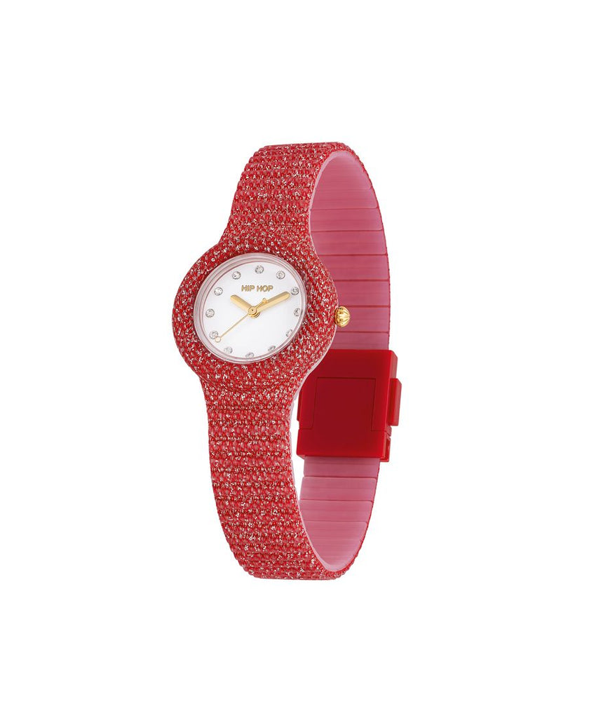 Hip Hop Orologio Shimmer Crush Rosso