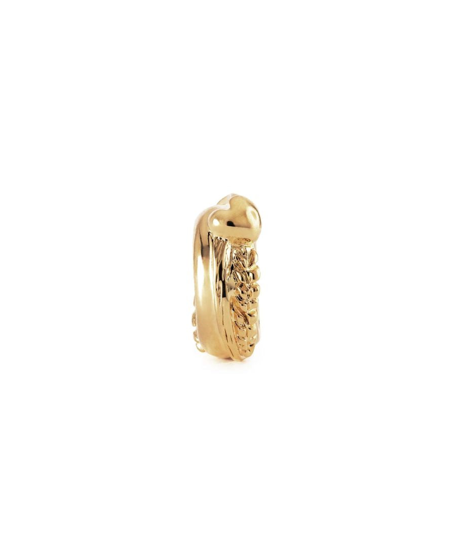 Trollbeads Stop Cuore del Raccolto placcato oro