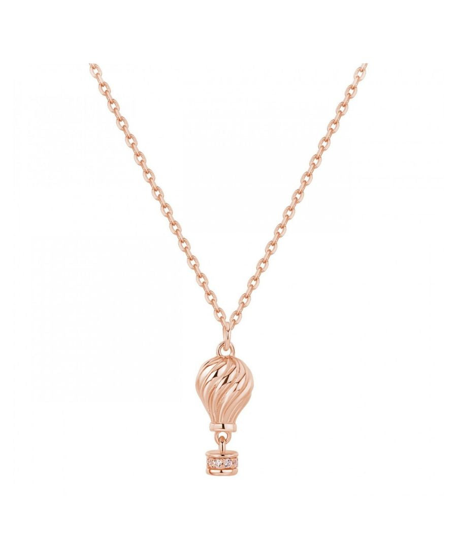 Rosato Collana Argento Rosè con Mongolfiera