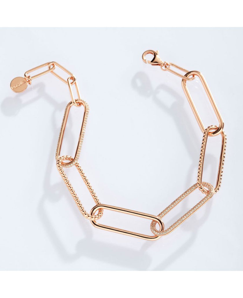 Rosato Bracciale Argento Rosè Bianca