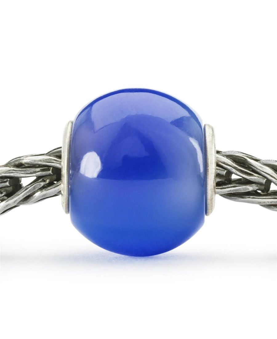 Trollbeads Agata Blu Scuro Rotonda