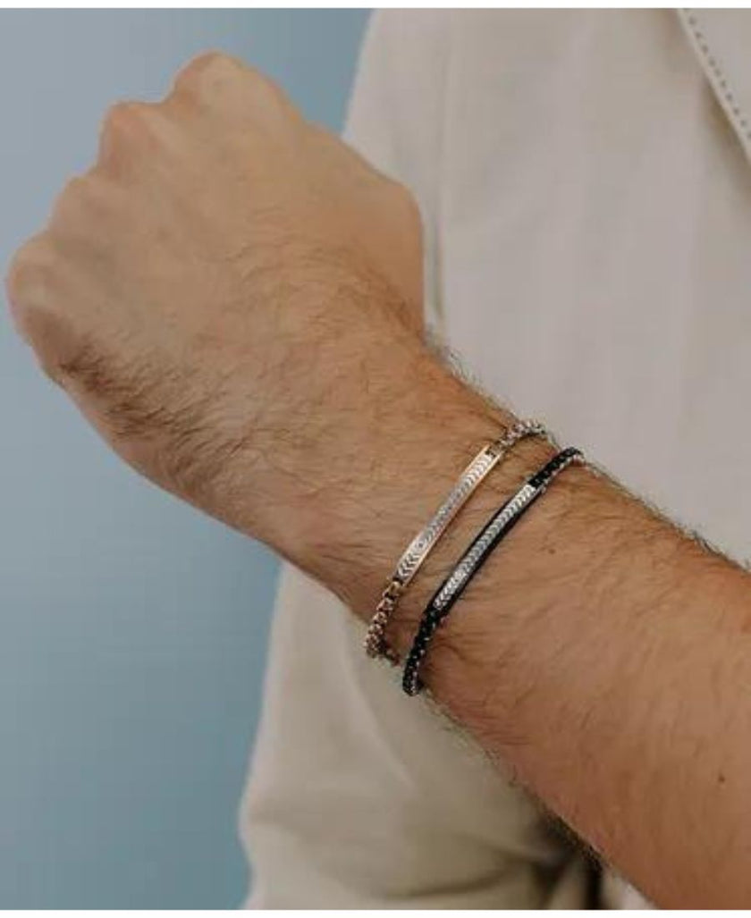 Comete Gioielli Bracciale Uomo Faces Acciaio