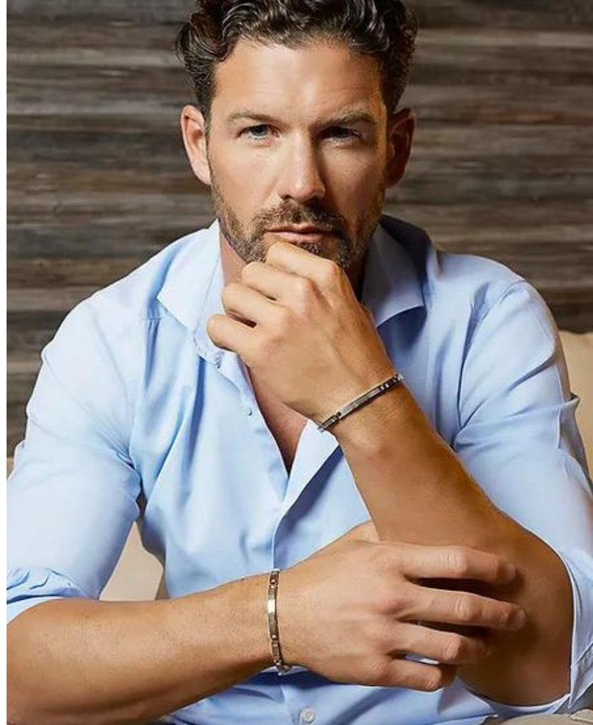 Comete Gioielli Bracciale Uomo Acciaio