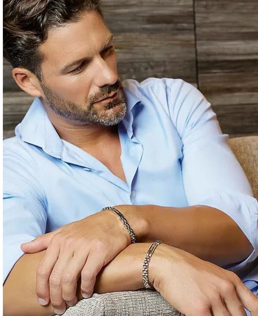 Comete Gioielli Bracciale Uomo Acciaio