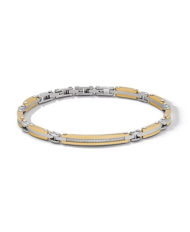 Comete Gioielli Bracciale Acciaio Bicolor