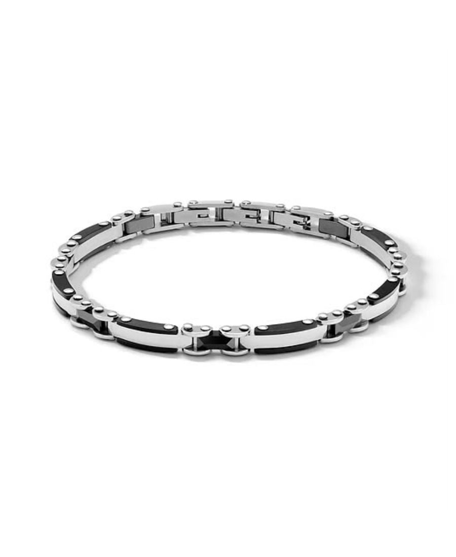Comete Gioielli Bracciale Acciaio E Ceramica