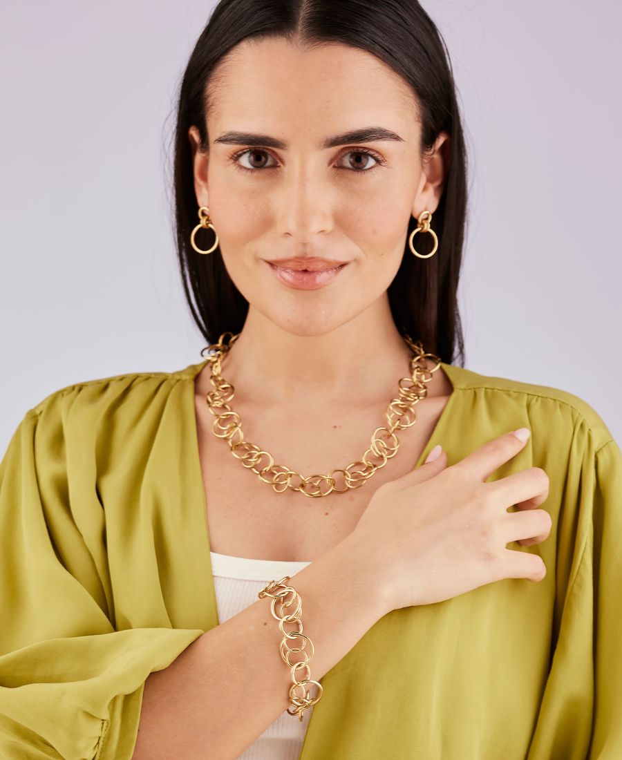 Brosway Collana Aura Acciaio Dorato