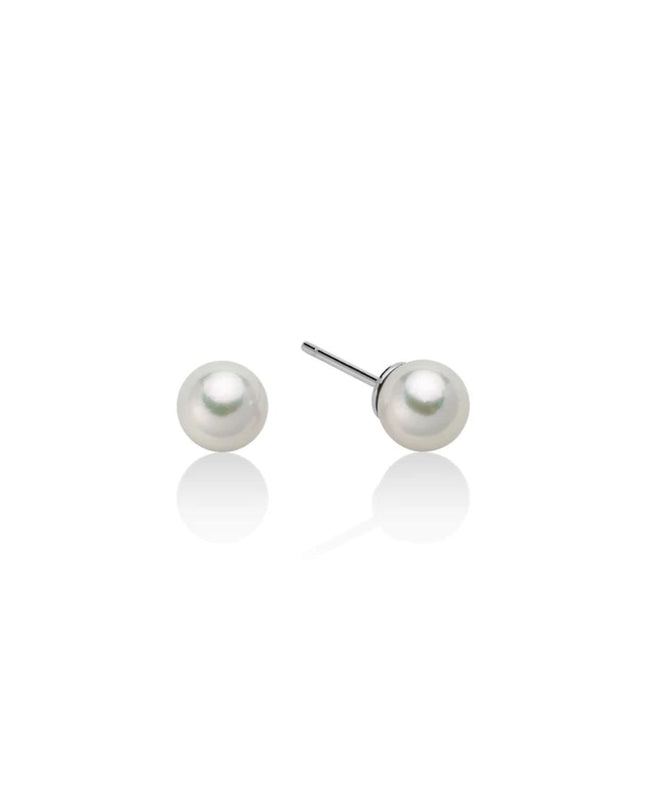 Miluna Orecchini Oro Bianco e Perle Akoya 7-7,5mm