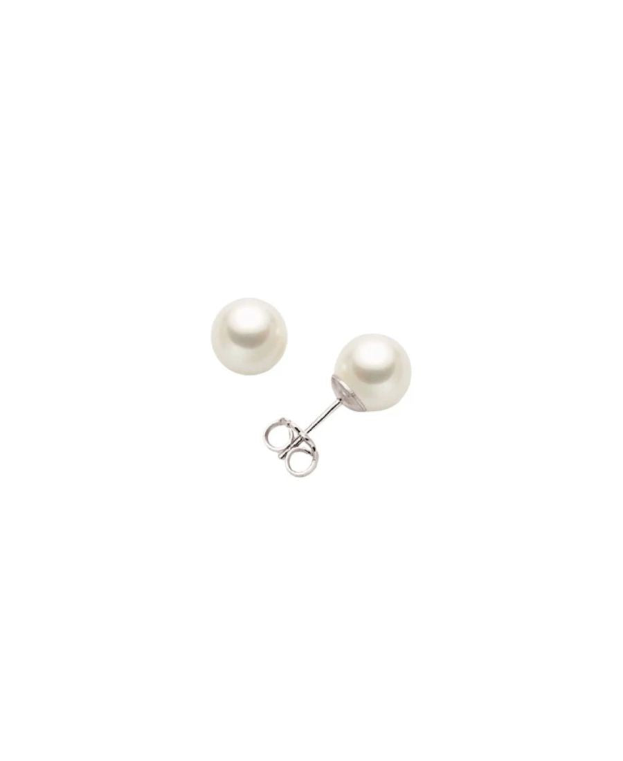 Miluna Orecchini Oro Bianco e Perle Akoya 6-6,5mm