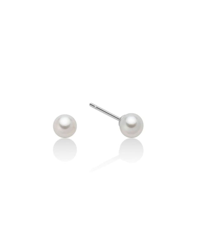 Miluna Orecchini Oro Bianco e Perle 4-4,5mm