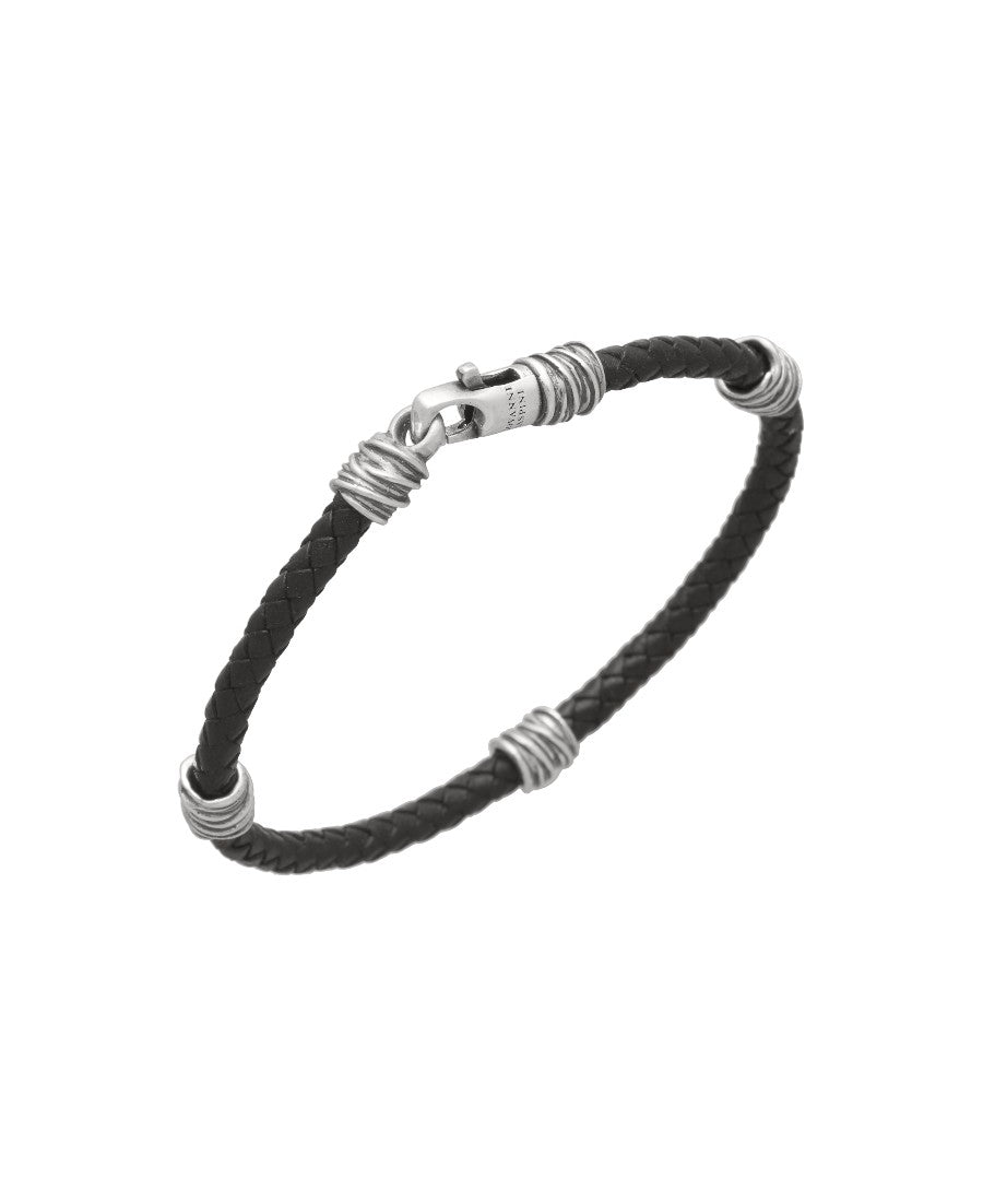 Giovanni Raspini Uomo Bracciale Cuoio Fili