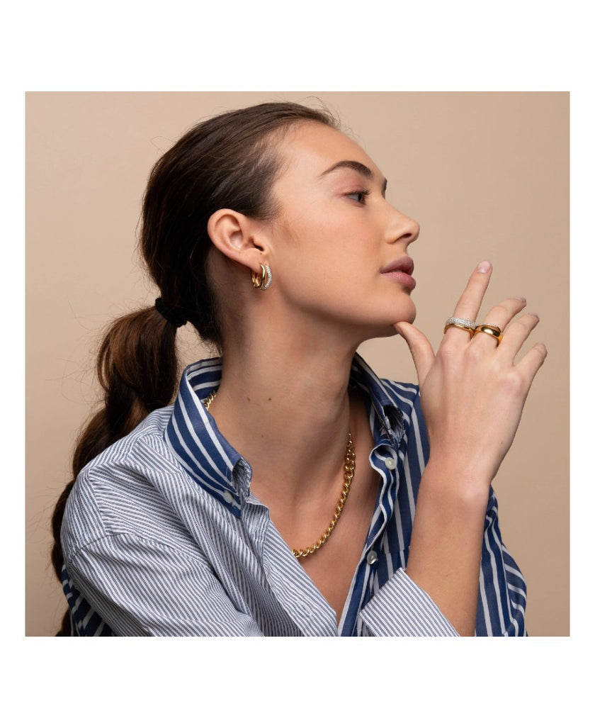 Ti Sento Milano Orecchini Dorati Ovali 7882SY