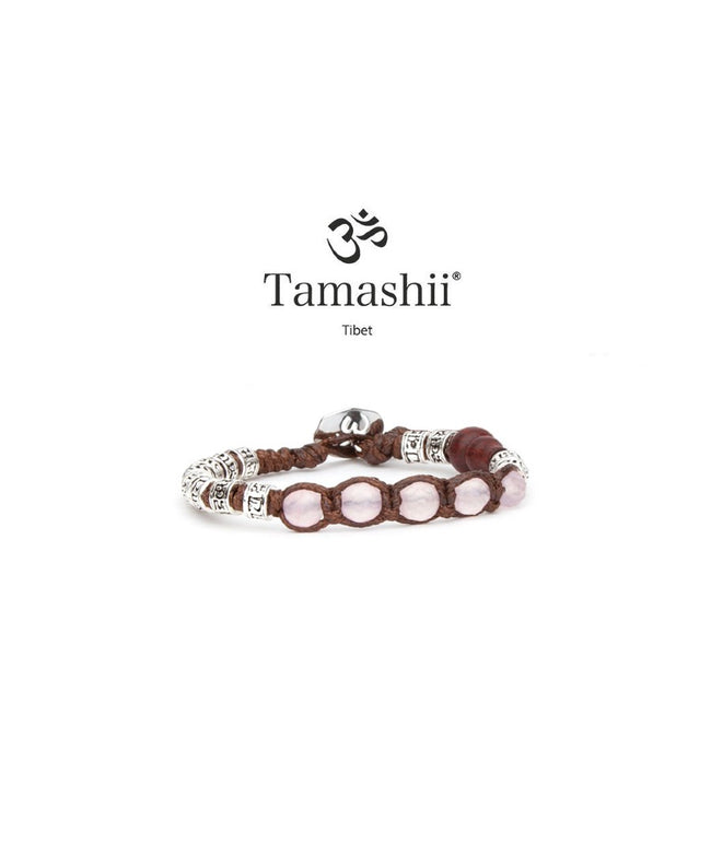 Tamashii Bracciale Ruota Della Preghiera Quarzo Rosa