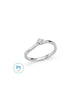 Miluna Anello Solitario Platino e Diamanti