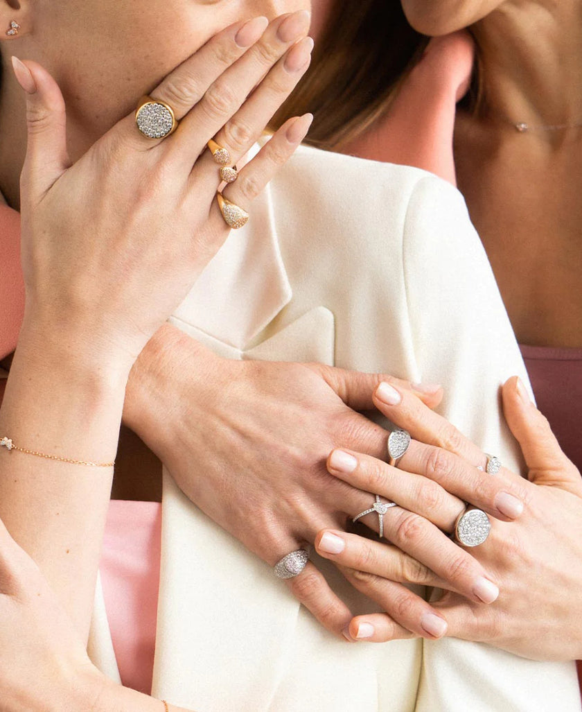 Rue Des Mille Anello Chevalier Drop Pavè