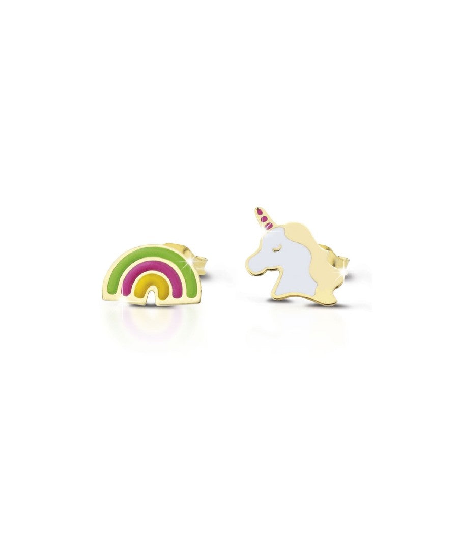 LeBebé Orecchini Toys con Unicorno e Arcobaleno