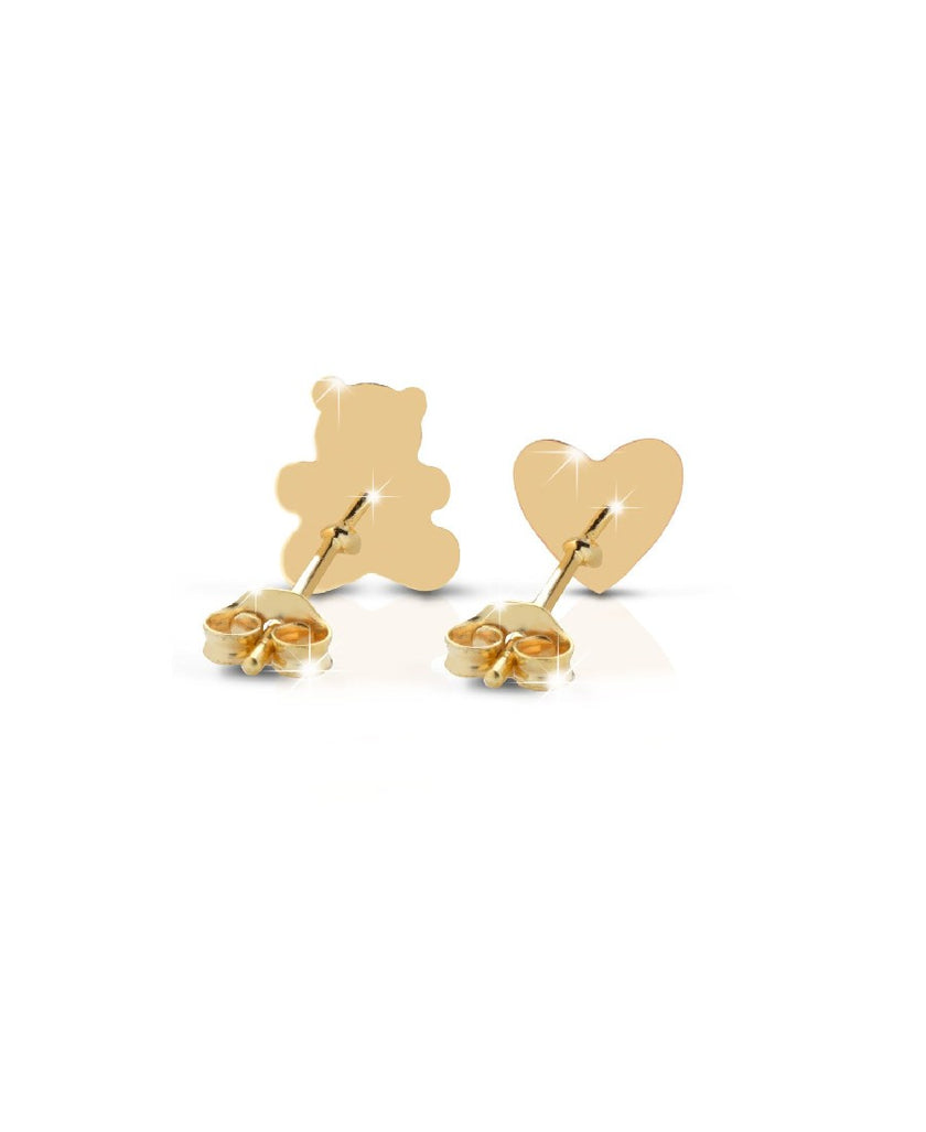 LeBebé Orecchini Toys con Orsetto e Cuore