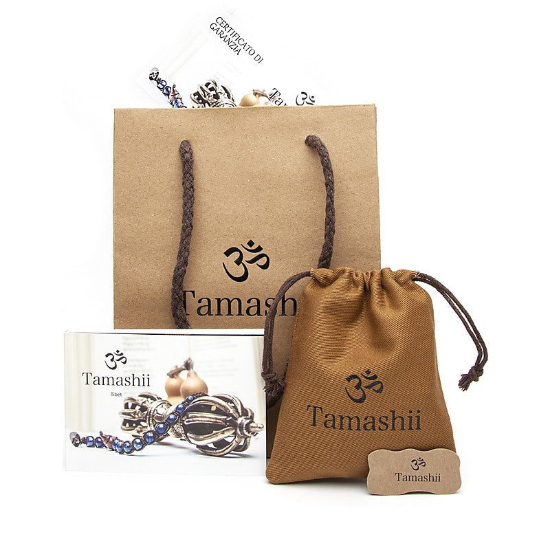 Tamashii Bracciale Ruota della Preghiera Agata Verde striata