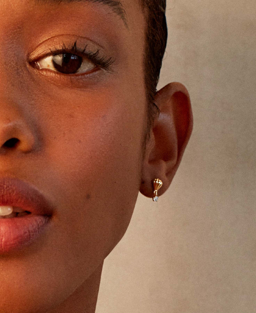 Rosato Mono Orecchino Lobo Oro Mongolfiera